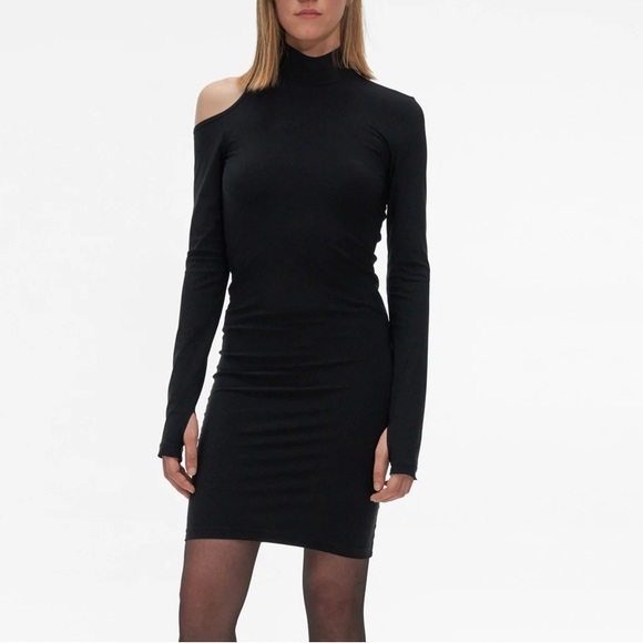 Helmut Lang Dresses & Skirts - 🎉❄️New HELMUT LANG Black Sexy Sleek Seamless Jersey Cut Out Dress